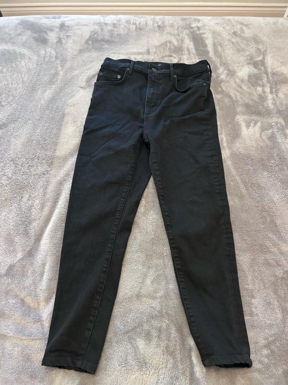 Denim Forum Lola High Rise Skinny Jeans Black Size 30